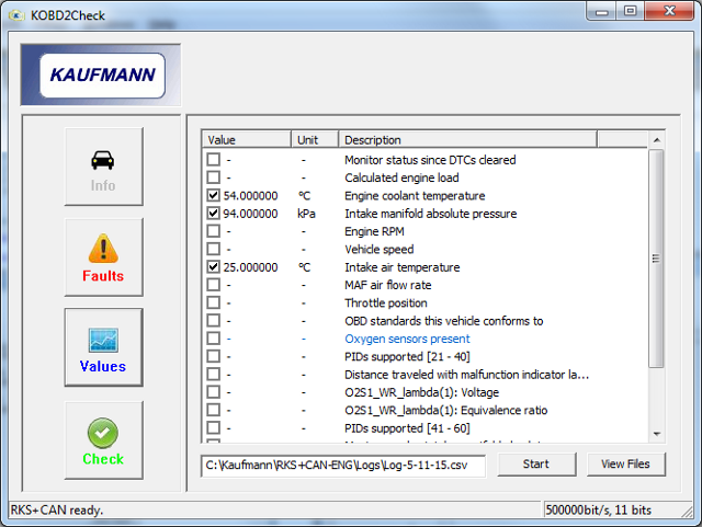 KOBD2Check - CAN OBD2 Software