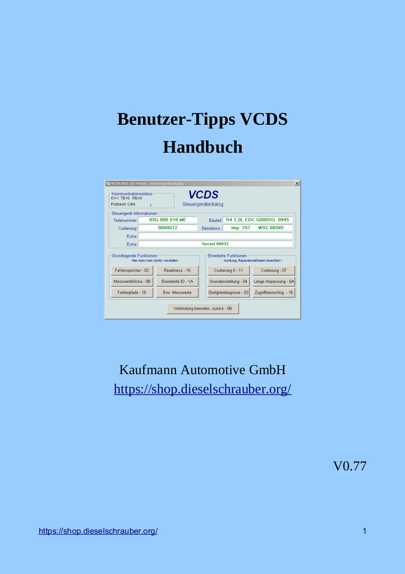 VCDS Handbuch