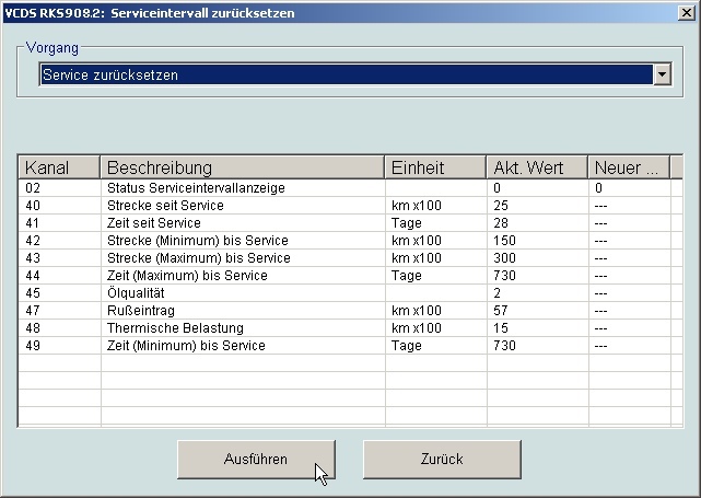 Assistent f&uuml;r Service R&uuml;ckstellung